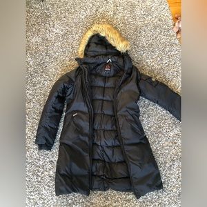 Black down insulated parka